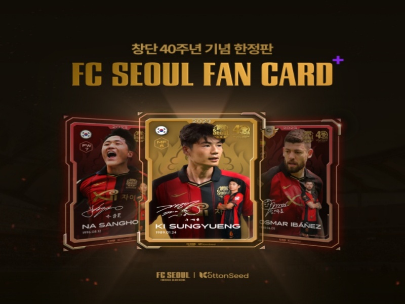 These are fan cards of three FC Seoul soccer players.